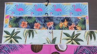 Baskılı Golf Havlusu Hızlı Kuruyan Mikrofiber